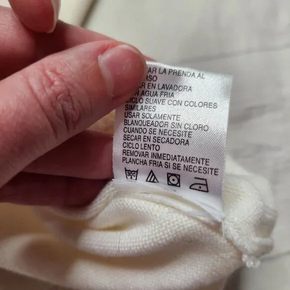 Off White Soft Turtleneck Sweater Top - Picture 8 of 9